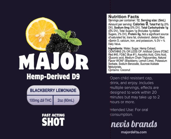 Major Shot Variety Pack - 100mg each *60% off!