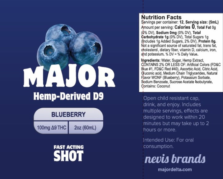 Major Shot Variety Pack - 100mg each