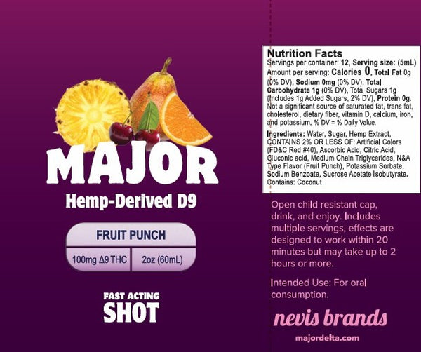Major Shot Variety Pack - 100mg each *60% off!